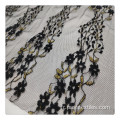 Black Gold Lurex Lace Fabric Dernière la dentelle africaine de qualité bon marché Touche douce
